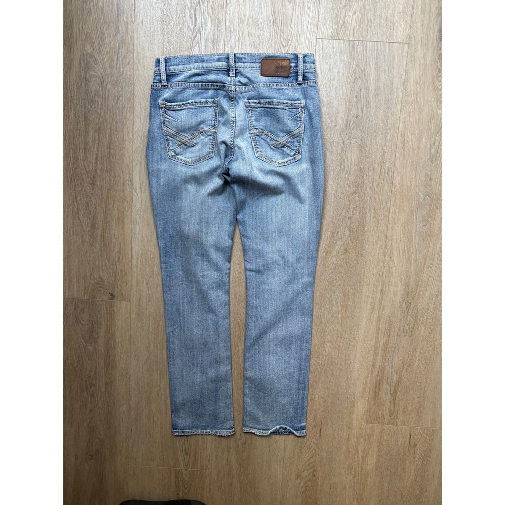 BKE JAKE Straight Leg Jeans Mens Medium Wash Denim Blue Stretch Pants 5-Pocket - Picture 3 of 9